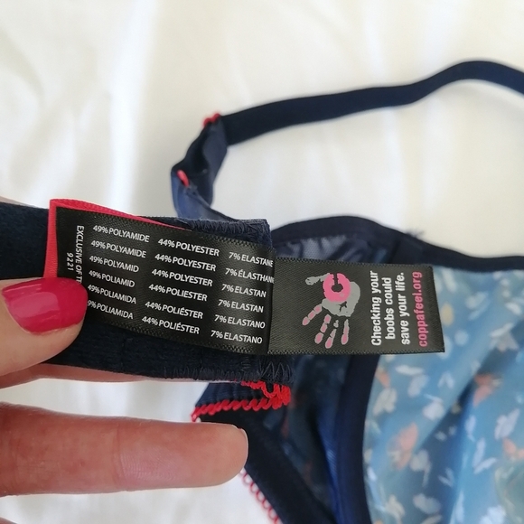 Cleo By Panache Kayla Butterfly Print Lace Balconette Bra 32G - Picture 15 of 16